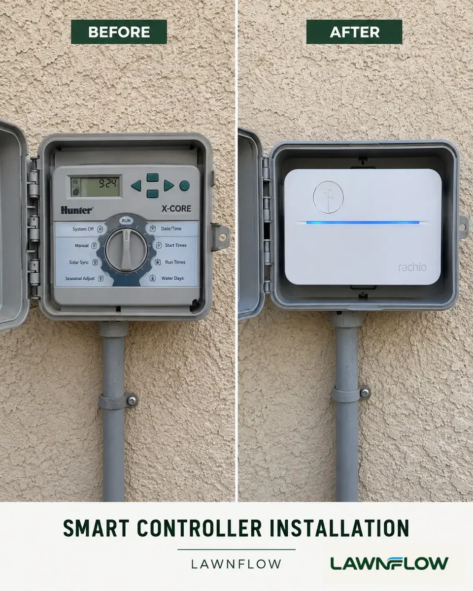 Professional irrigation controller installation